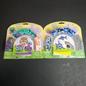 Lot 2 Perler Fused Beads Activity Kits 9 Projects Sharks Monsters